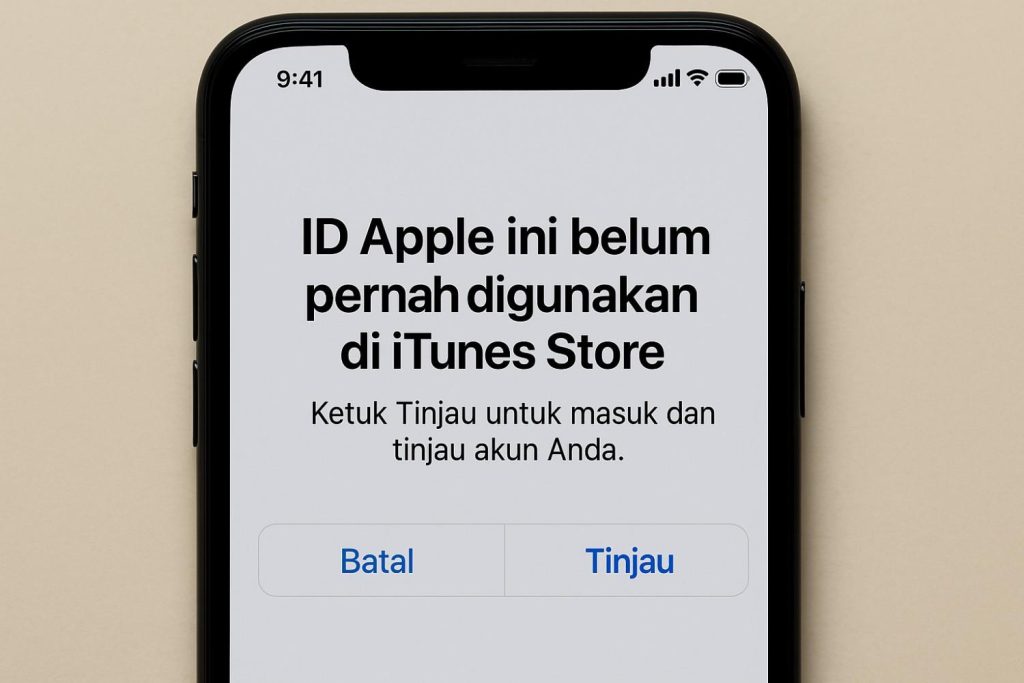 ID Apple Ini Belum Pernah Digunakan di iTunes Store